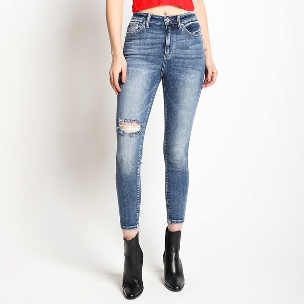 4/$25 KanCan Alexa High Rise Ankle Skinny Jeans Distressed Size 3/25